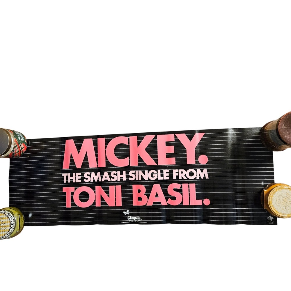 Toni Basil Mickey Vintage 1982 Promo Banner Poster Display 12x35 Chrysalis